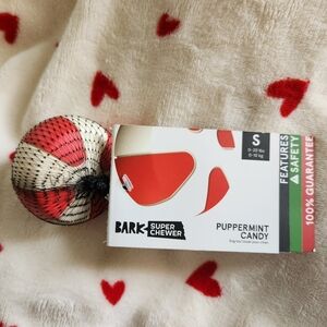 Bark Box Super Chewer SMALL Peppermint Candy Rubber Squeak Dog Toy